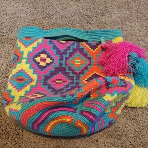 Colorful Geometric Patterned Women's Bag